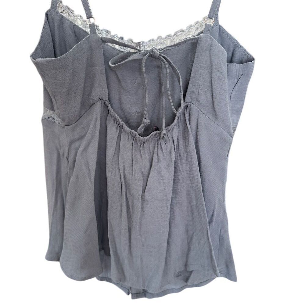 Wild Fable Babydoll Slate Blue Lace Trim Camisole Tank Top Size XXS - Picture 8 of 12